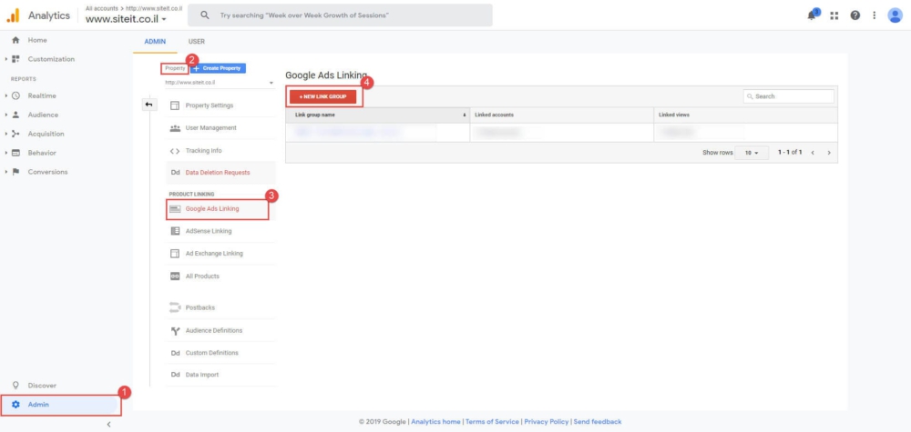 Google-Ads-LinkGroup מדריך-אנליטיקס-סייט-איט